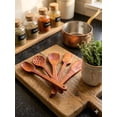 thumbnail image 4 of Handcrafted Sheesham Wooden Cooking and Serving Spoon Set of 5-Pcs, Natural Premium Rosewood Kitchen Utensils for Nonstick Pots and Pans, 4 of 4