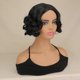 thumbnail image 4 of Peluca QQXCAIW, corta y rizada, para mujer, cosplay, 35 cm, color negro, 4 of 4