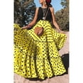 thumbnail image 2 of Jamsmile Women Skirts High Waist Polka Dots Print Loose Ruffled Pleated Bohemian Style Party Big Swing Long Skirts, 2 of 8