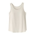 thumbnail image 2 of Women Summer Basic Camisole with Built in Bra, Sleeveless Round Neck Slim Tank Tops, Suitable for All Seasons and Any Occasion Beige XL, 2 of 5