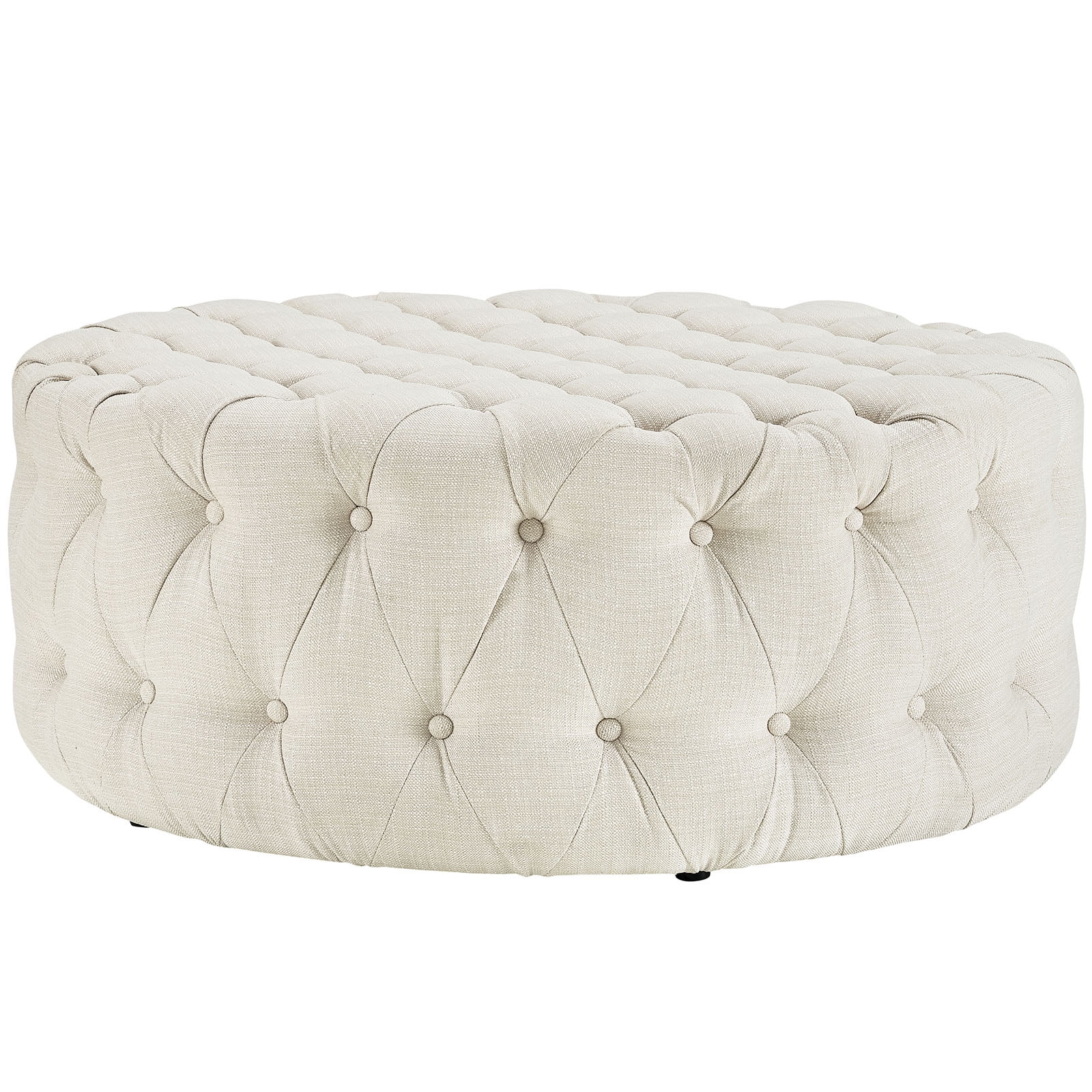 Modway Amour Round Upholstered Ottoman, Multiple Colors
