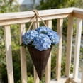 thumbnail image 6 of Cadancy Wall Hanging Planter Basket for Indoor Outdoor Plants Vertical Carrot Shaped Garden Decor Woven Flower Pot Holder Rattan Container Ferns Succulents Herbs Porch Balcony Patio Organizer, 6 of 7