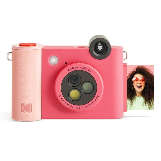 Kodak Smile+ Appareil Photo Numérique à Impression Instantanée 2x3 Sans Fil avec Objectifs - Fuchsia