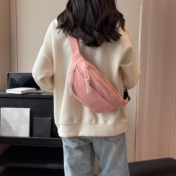 Kugisaki Trendy Canvas Sling Bag Crossbody Chest Shoulder Sling Purse One Strap Travel Bag for Men Women