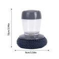 thumbnail image 2 of GXXGREAT Multifunctional Pressing Cleaning Brush Kitchen Scrubber With Soap Dispenser Brush Soap Dispensing Brush Replaceable Dish Scrubber Pad For Dishes Pots Pans Grills, 2 of 8