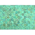 thumbnail image 1 of Ahgly Company Indoor Rectangle Southwestern Turquoise Blue Country Area Rugs, 5' x 8', 1 of 4