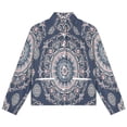 thumbnail image 4 of Jackets for Women Winter Coat Jackets Flannel Stand Collar Jacket(Vintage Mandala Floral Pattern,Size:S-4XL), 4 of 7