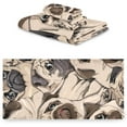 thumbnail image 2 of SKYSONIC 3 Pack Towel Pug Portrait Cotton Bath Towel Set (1 Bath Towel, 1 Hand Towel, 1 Washcloth) for Bathroom, Super Soft and Quick Dry Towels, 2 of 7