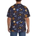 thumbnail image 3 of Lsque Galaxy print Men's Cuban Collar Short Sleeve Shirt Summer Beachwear Casual Button Down Fashionable Vacation Leisure Shirt-XX-Large, 3 of 7