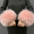 thumbnail image 6 of Kripyery 1 Pair Women Cuffs Solid Color Faux Fur Autumn Winter Windproof Fluffy Wristbands for Daily Wear, 6 of 8