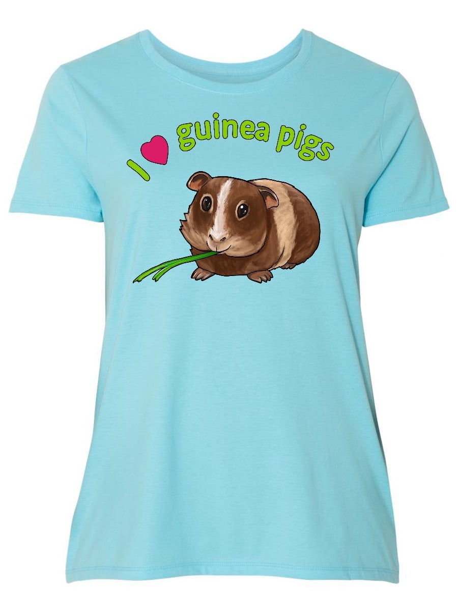 INKtastic I Love Guinea Pigs Women's Plus Size TShirt
