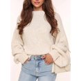thumbnail image 4 of Women'S Oversized Sweater Crewneck Fall Winter Long Sleeve Fuzzy Warm Knit Pullover Sweaters Trendy Outfits S, 4 of 6