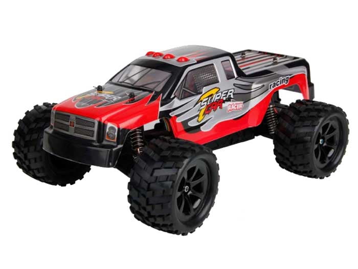 1:12 Brushless Motor R/C Terminator Sport Racing Truck Red w/ Rubber Tires 2.4G 