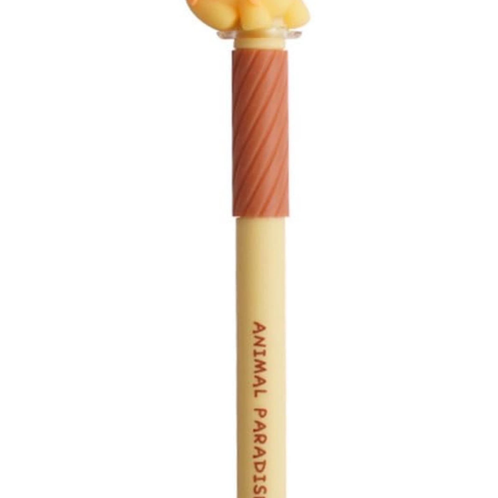 Seyotauo Cute Animal Eraser Pen Set, Retractable Erasable Gel Ink Pens with Mini Cap Eraser, Cute Bunny Cat Fox Dino Novelty Stationery, for Office Journaling Homework Correction
