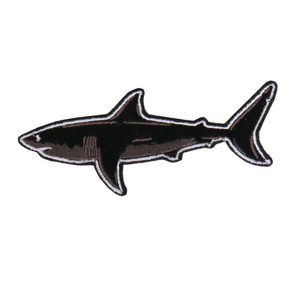 Hot Leathers PPA8492 Great White Shark Back Bike Embroidered 4"X2" Patch 4 Width x 2 Height Inches