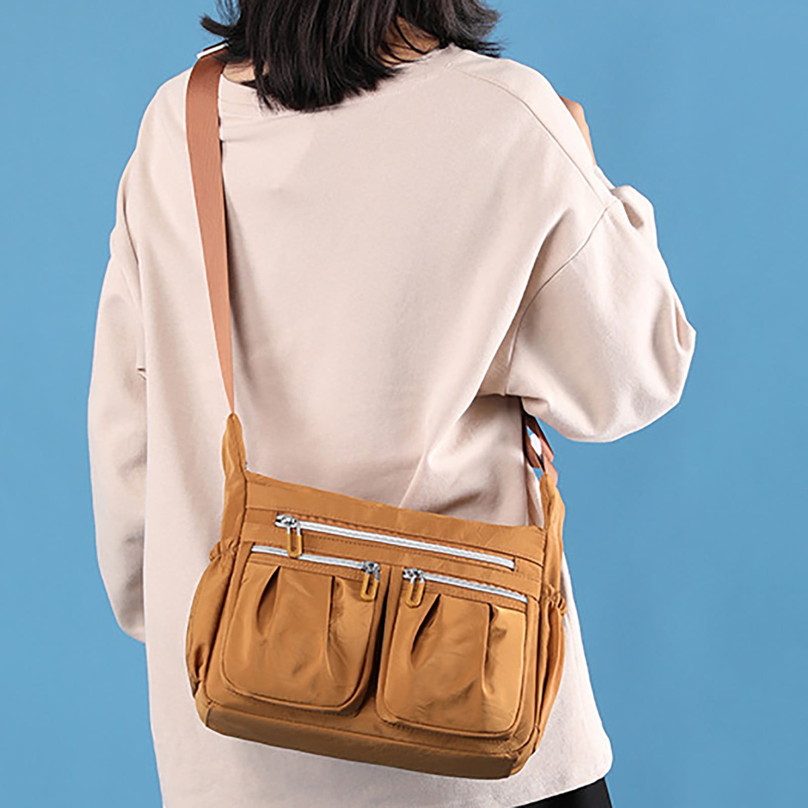 Crossbody Messenger Bags for Women Nylon Lightweight Shoulder Handbags Roomy Ladies Travel Pocketbooks