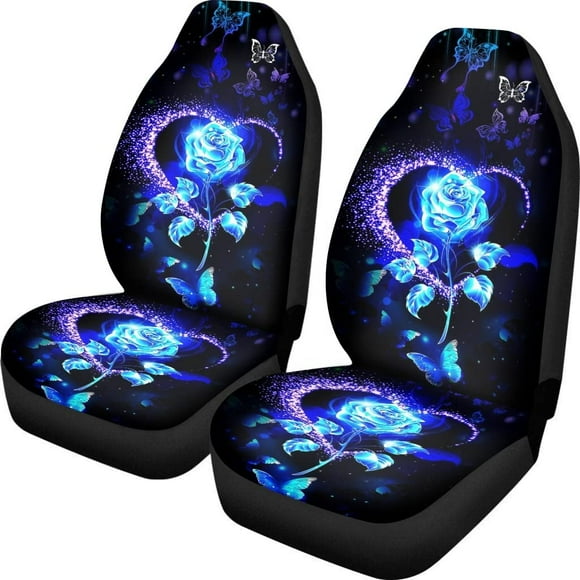 Butterfly rose car seat cover Car front bucket seat blanket General car seat cover