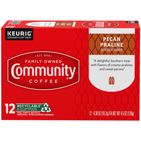 Community Coffee Pecan Praline K-Cup Coffee Pods, 12 ct (Package May Vary)
