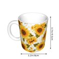 thumbnail image 2 of Yiaed Modern Elegant Sunflower Print Ceramics Coffee,Large Handle Design,Extra Large Tea and Coffee Cup for Office and Home Mugs, 2 of 6