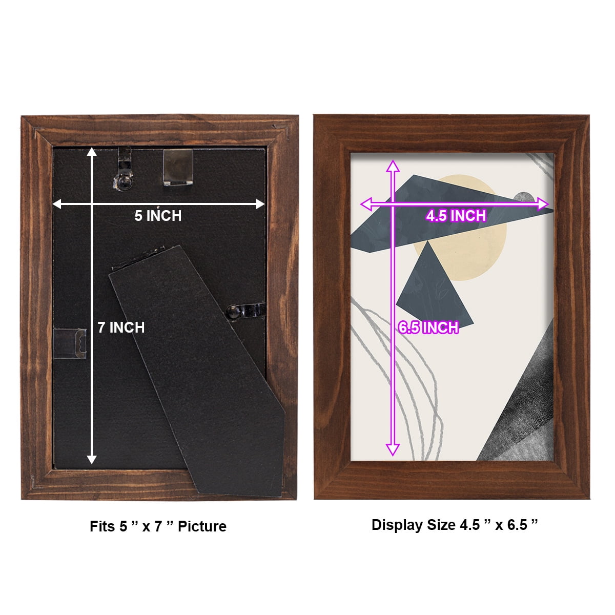 Diamond Slate IV - Framed Print w/glass - Chestnut