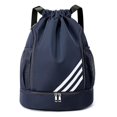 thumbnail image 1 of Waterproof Drawstring Backpack Sports Gym Bag With Shoes Compartment, Waterproof Draw String Back Bag For Men Women, 1 of 5