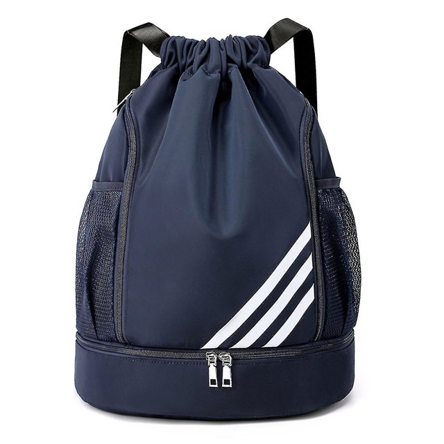 Waterproof Drawstring Backpack Sports Gym Bag With Shoes Compartment, Waterproof Draw String Back Bag For Men Women