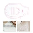 thumbnail image 2 of Shisuyan Gauge Sewing Proofing Curve Ruler Plastic Pink 1Pcs 7.9X5.3X0.04In, 2 of 9