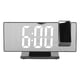 thumbnail image 2 of Reloj despertador digital con proyección, carga USB, atenuación automática, pantalla LED de espejo, reloj electrónico para dormitorio, carcasa negra, luz blanca., 2 of 14