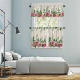 thumbnail image 5 of Spring Pink Roses Kitchen Curtains Sets for Windows 36 Inch Length, Pastoral Eucalyptus Leaves Rustic Burlap Rod Pocket Window Treatments Tier Curtains and Valances Set for Bedroom/Bathroom, 5 of 8