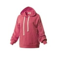 thumbnail image 2 of A2Y Women's Relax Fit Kangaroo Phone Pockets Hoodie Sweatshirts Rose S, 2 of 5