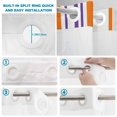 thumbnail image 4 of No Hook Shower Curtain, Orange Striped Shower Curtains for Bathroom with See Through Top Window, Farmhouse Stripes Modern Abstract Art Waterproof & Washable Bath Curtain Small Stall 36"x78", 4 of 9