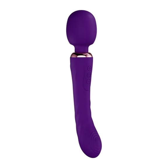 MLSICE 10 Vibration modes doulble ended female vibrator ,usb rechargeable daily life waterproof soft silicone vibrator with dual motors for women couple - Purple