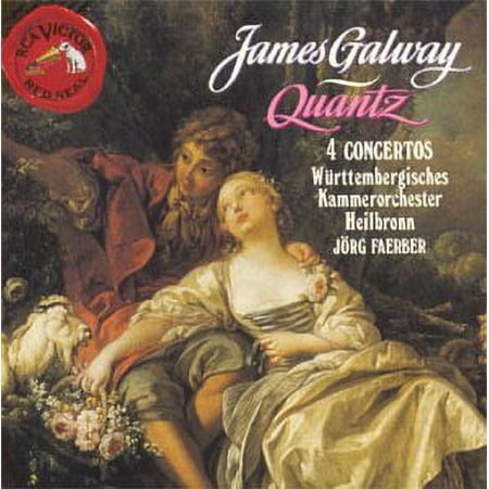 Quantz: 4 Concertos (CD) by James Galway (flute), Württemberg Chamber Orchestra, Jörg Faerber (conductor)