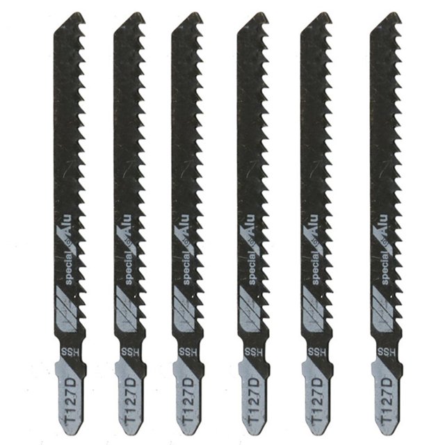 T127D 5pcs HCS T-shank Saw Kit Blade Wood plastics Plywood Cutting for Jigsaw
