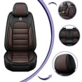 thumbnail image 5 of (Front and Rear Seats)Car Seat Covers for Jeep 99% Car Models,Artificial Leather Seat Covers for Cars,Waterproof Car Interior Seat Cushions(Brown and Balck,Standard), 5 of 6