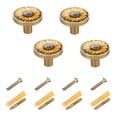 thumbnail image 2 of Sunflowers on Blue Cabinet Knobs Kitchen Drawers Knobs Door Round Pulls Knob Handles Dresser Cupboard Wardrobe Decorative Set of 4, 2 of 9