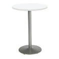 thumbnail image 2 of KFI Studios Mode 2.5' Round Bistro Table, Designer White, Silver Base, 2 of 5