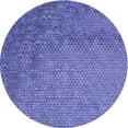thumbnail image 1 of Ahgly Company Indoor Round Patterned Sky Blue Dress Blue Area Rugs, 5' Round, 1 of 6