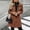 Coffee, variant on Qiggri Women's Winter Overcoat Peter Pan Collar Single Breasted Pea Coat A Line Outerwear Long Sleeve Pockets Work Office Business Casual XL