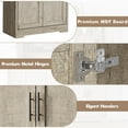 thumbnail image 5 of 70 Inch Tall Kitchen Pantry Cabinet, Freestanding Storage Cabinet with 4 Doors and Adjustable Shelves, Utility Hutch Cupboard for Dining Room, Bathroom, Living Room, 5 of 9