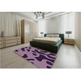 thumbnail image 4 of Ahgly Company Indoor Square Patterned Orchid Purple Area Rugs, 5' Square, 4 of 6