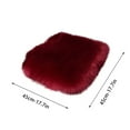 thumbnail image 3 of Back to School Savings! ESULOMP Winter Automobile Fleece Cushion Backless Seat Cushion Thickened Single Piece Small Cushion Car Cushion Red, 45 x 45cm, 3 of 5