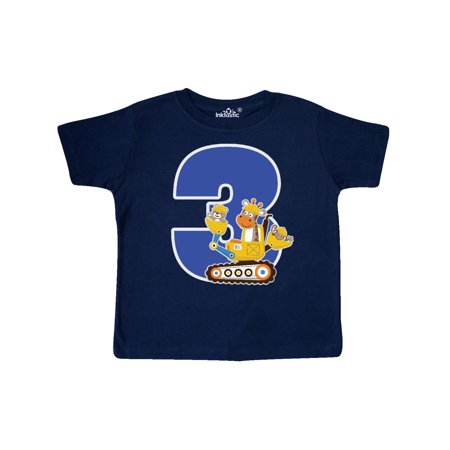 

Inktastic 3rd Birthday Construction Truck Gift Toddler Boy Girl T-Shirt