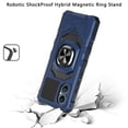 thumbnail image 3 of Kaleidio Case For OnePlus N20 5G [Robotic Hybrid] Rugged Shockproof [Ring Stand] Magnetic Armor Impact Cover [Blue/Black], 3 of 3