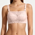 thumbnail image 2 of Levmjia Womens Wireless Bra Lace Solid Color Square Neck Adjustable Thin Straps Plus Size Seamless Lift Support Padded Daily Casual Outfits Spring Summer Daily Wear Elegant, 2 of 6