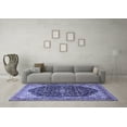 thumbnail image 3 of Ahgly Company Machine Washable Indoor Rectangle Medallion Blue Traditional Area Rugs, 5' x 8', 3 of 4