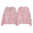 thumbnail image 3 of 2026 New Leopard Print Hoodie Women Oversized Trendy Hooded Pullover Sweatshirt Drop Shoulder Fall Graphic Hoodies(Pink,L), 3 of 3