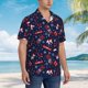 thumbnail image 3 of Balery Winter Sports Fun Pattern Camisas hawaianas de manga corta para hombre, camisas playeras de corte holgado, camisas de vacaciones con botones,3X-Large, 3 of 7
