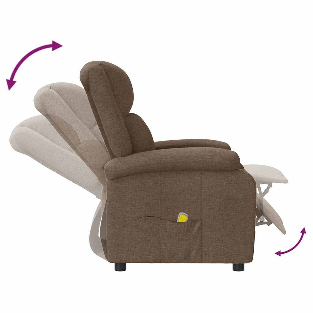 vidaXL Reclining Adjustable Fabric Armchair Massage Chair