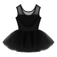 thumbnail image 5 of TiaoBug Kids Girls Mesh Spliced Ballet Tutu Dress Cutout Back Gymnastics Skirted Leotard Ballerina Dancewear Black 10, 5 of 7